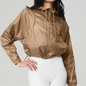 Alo Yoga Sprinter Windbreaker Jacket Size Small Color Gravel